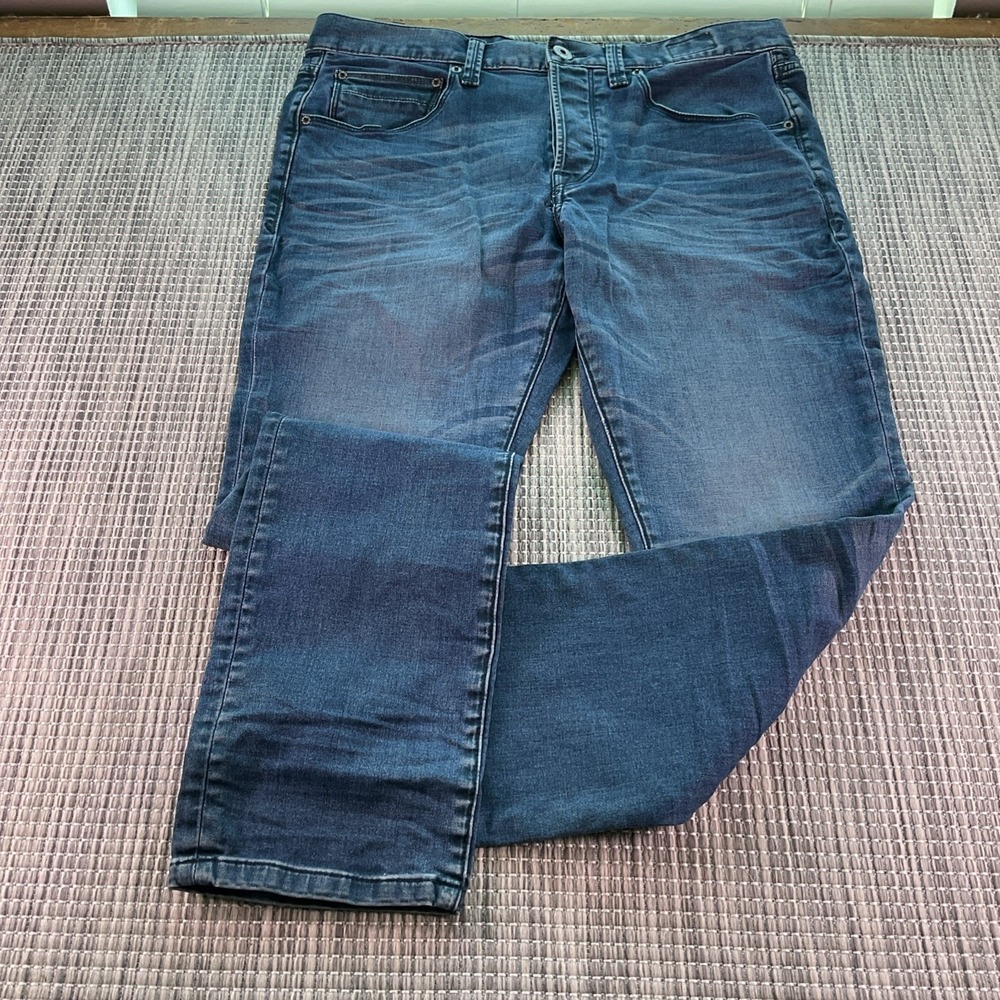 Express Jeans Alec Super Skinny Fit Medium Wash Denim Pants 32x30 Mens Blue